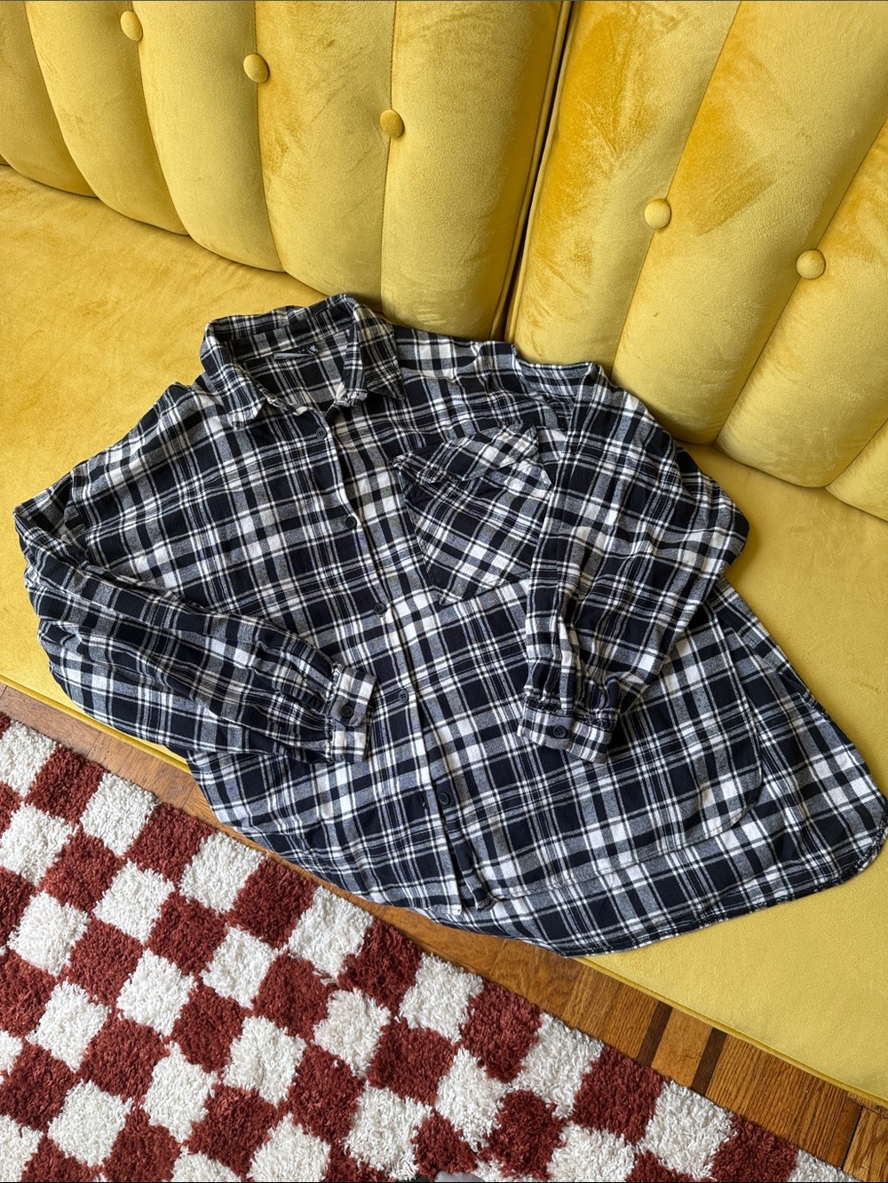 ASOS Black and White Flannel